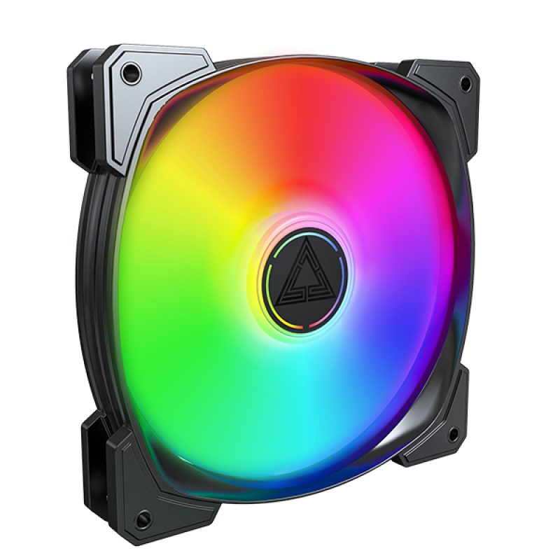 Montech HP140 Ventola ARGB PWM 140mm - 1760 Giri/min, Cuscinetto da Strisciamento, Colore Nero