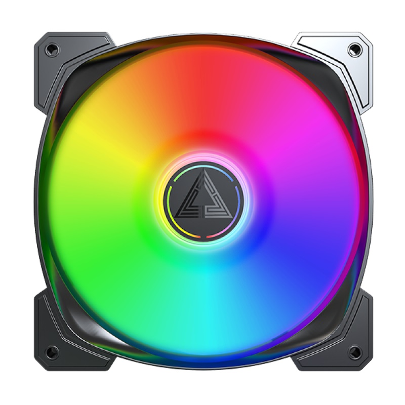 Montech HP140 Ventola ARGB PWM 140mm - 1760 Giri/min, Cuscinetto da Strisciamento, Colore Nero