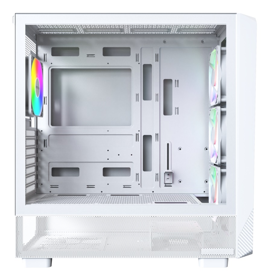Montech Case X5 Midi-Tower E-ATX ARGB con Vetro Temperato Bianco