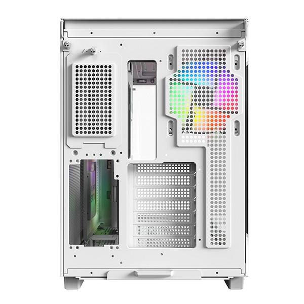 Montech KING 65 PRO ATX Mid Tower Gaming PC Case Bianco con Ventole ARGB e Pannelli in Vetro Temperato