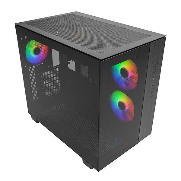 Montech King 65 Pro - Case Mid Tower ATX/Micro-ATX/Mini-ITX con Vetro Temperato e Ventilazione Efficiente, Colore Nero