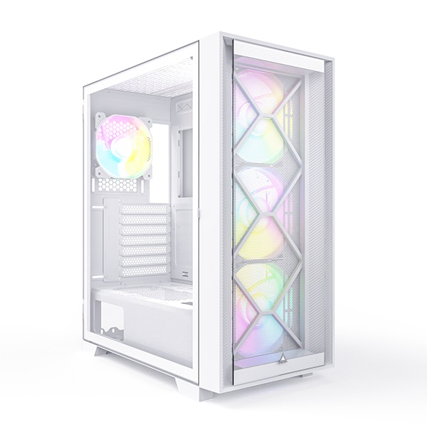 Montech AIR 1000 PREMIUM Midi Tower Bianco con Vetro Temperato e 3 Ventole da 140 mm