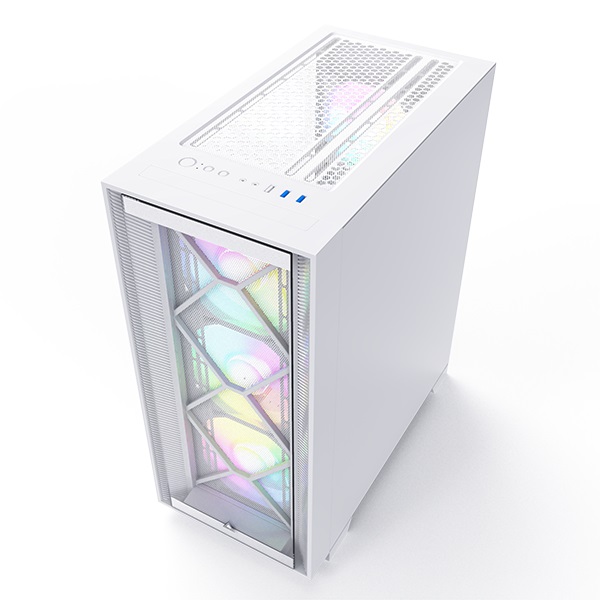 Montech AIR 1000 PREMIUM Midi Tower Bianco con Vetro Temperato e 3 Ventole da 140 mm