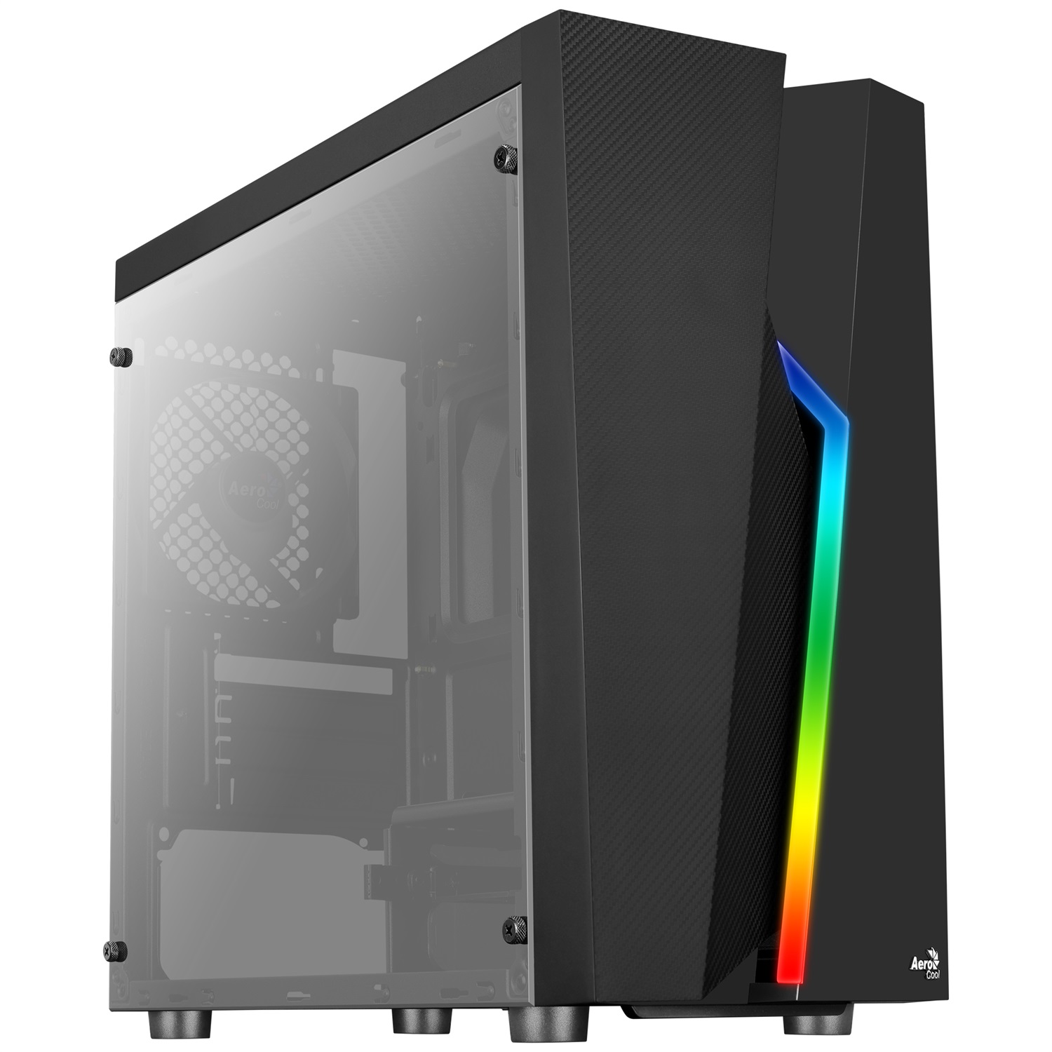 Aerocool Bolt Mini Tower PC Nero - Mini Tower, RGB, Micro ATX, Supporto Schede Grafiche fino a 318 mm