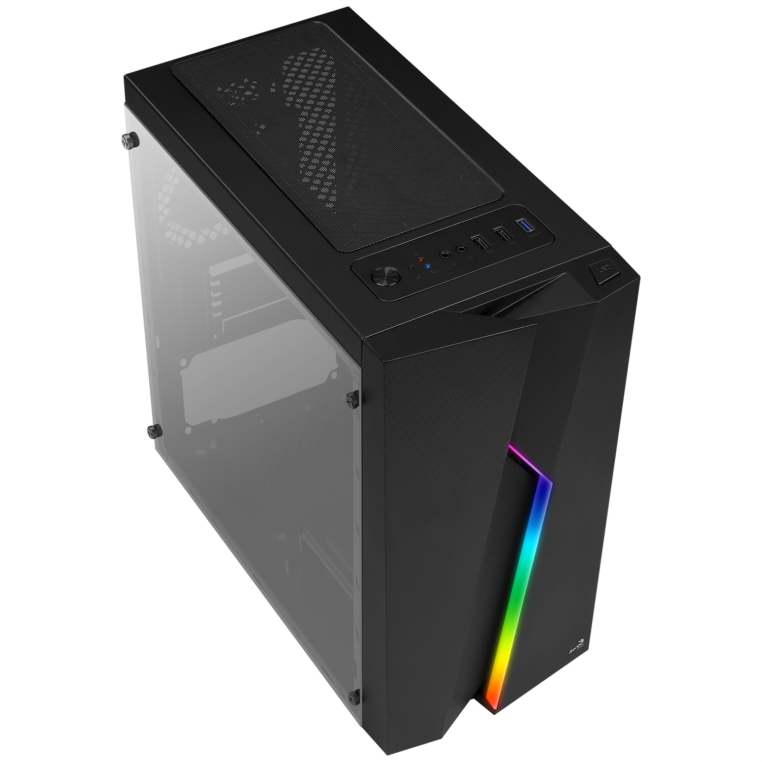 Aerocool Bolt Mini Tower PC Nero - Mini Tower, RGB, Micro ATX, Supporto Schede Grafiche fino a 318 mm