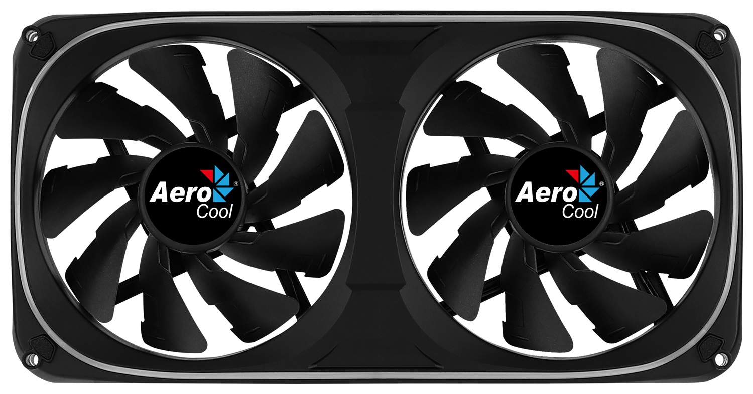 Aerocool Astro 24 - Ventola ARGB 2x120mm con 1000 RPM, 17,8 dBA e 80,3 CFM