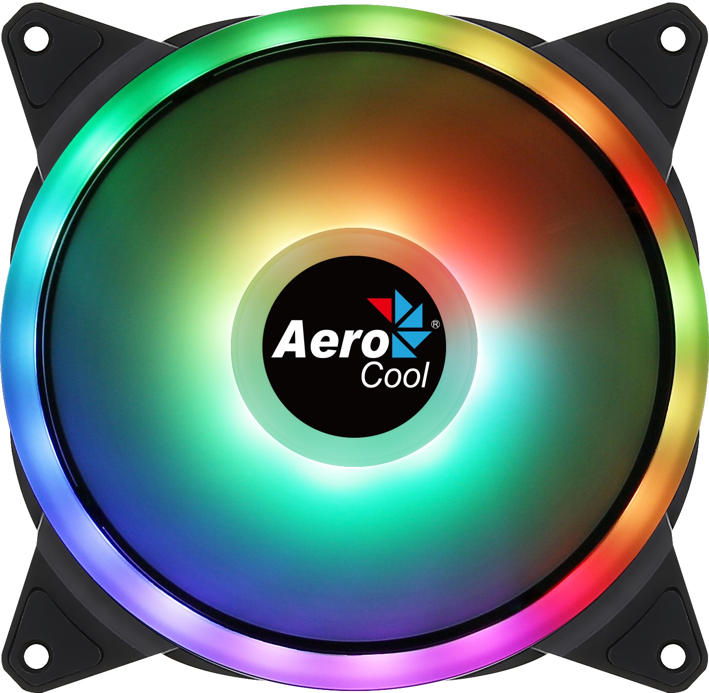 Aerocool Duo 14 ARGB LED Ventilatore per PC 140 mm, 1000 rpm, Pale Curve, 23,2 dB, Nero