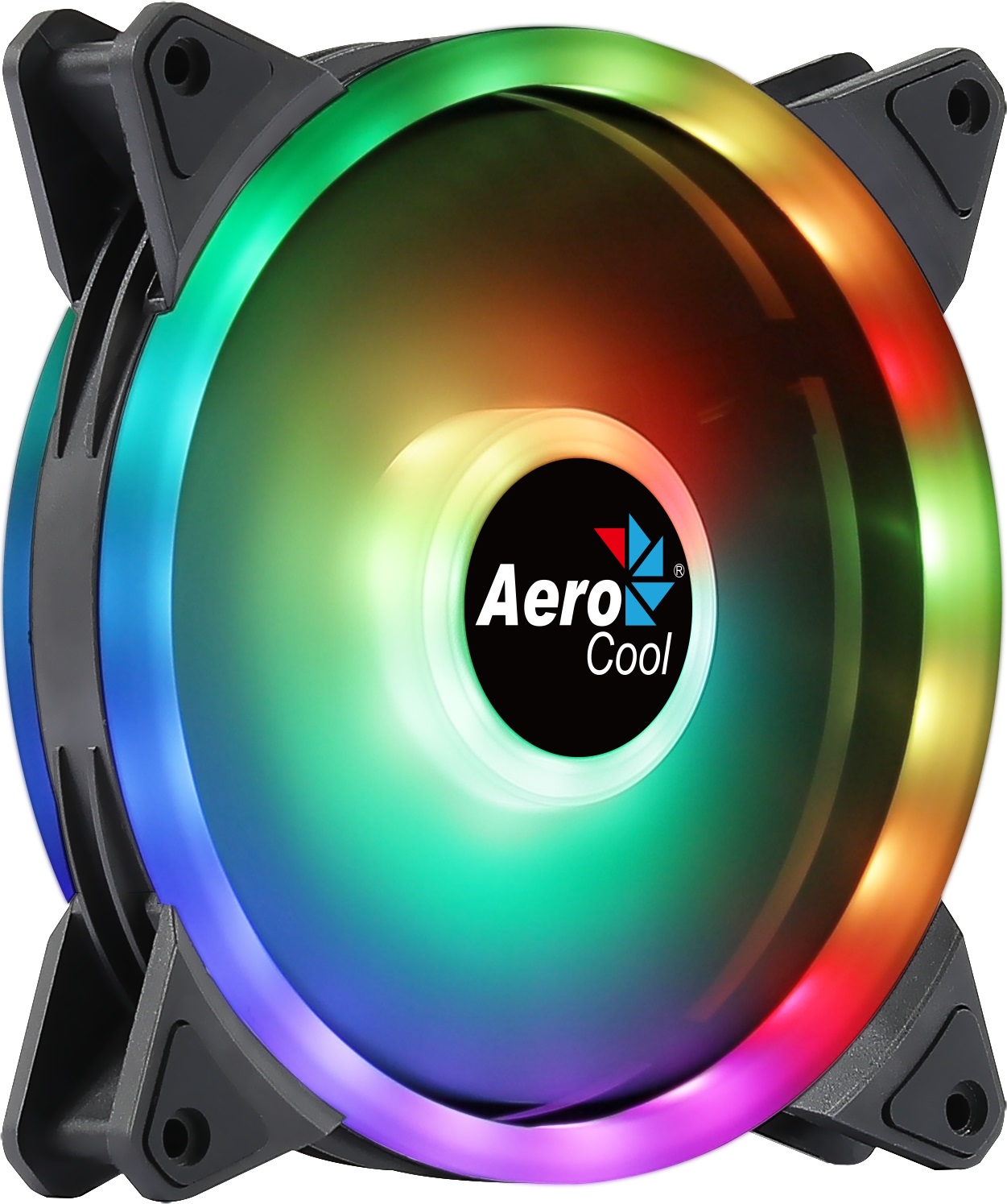 Aerocool Duo 14 ARGB LED Ventilatore per PC 140 mm, 1000 rpm, Pale Curve, 23,2 dB, Nero