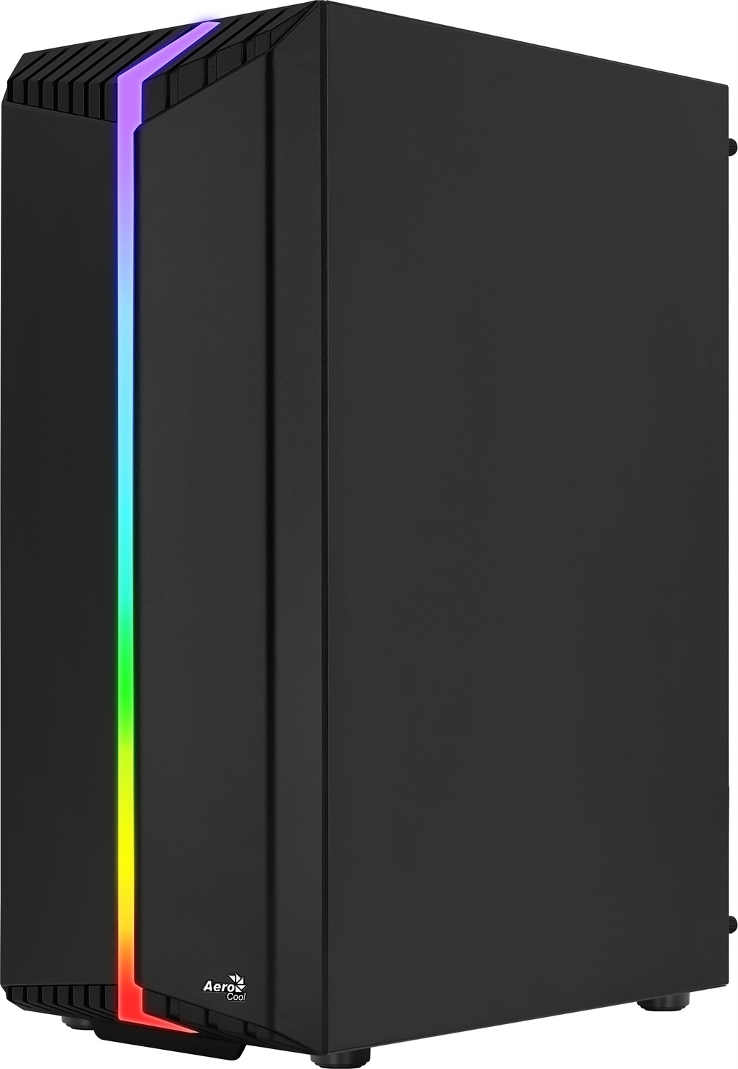 Aerocool Bionic RGB ATX Mid Tower Case - Nero, Tempered Glass, 1x 12cm RGB Fan, Ottimo Raffreddamento per Giocatori