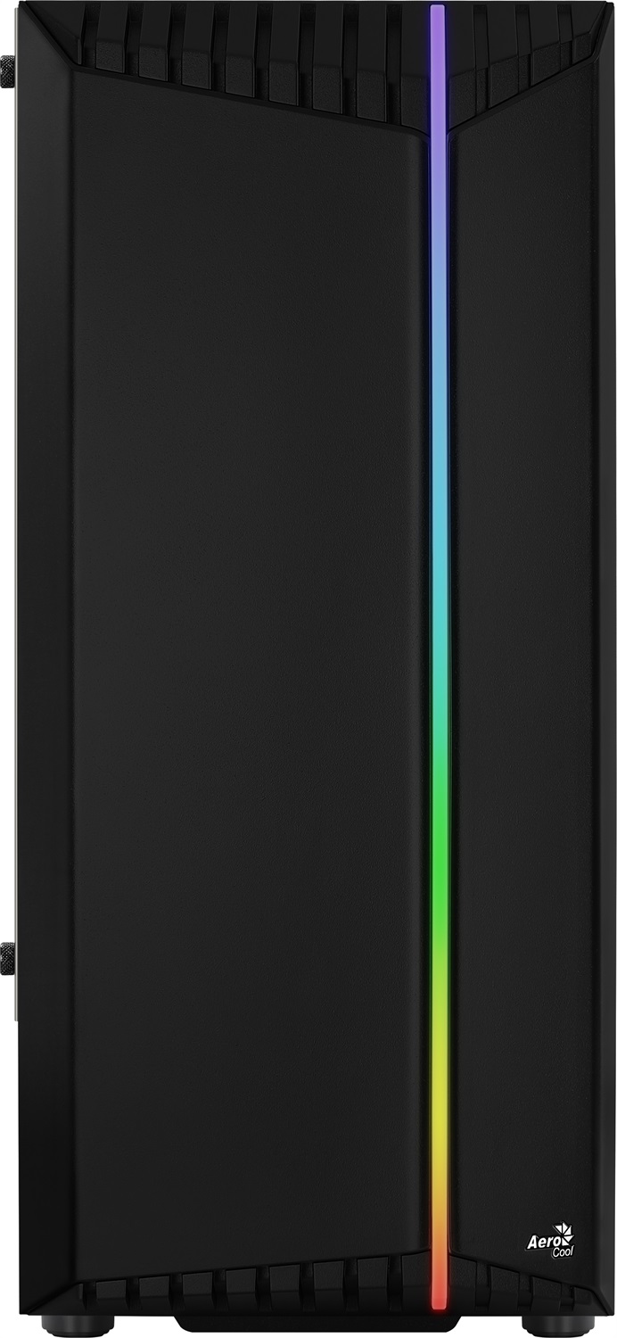 Aerocool Bionic RGB ATX Mid Tower Case - Nero, Tempered Glass, 1x 12cm RGB Fan, Ottimo Raffreddamento per Giocatori
