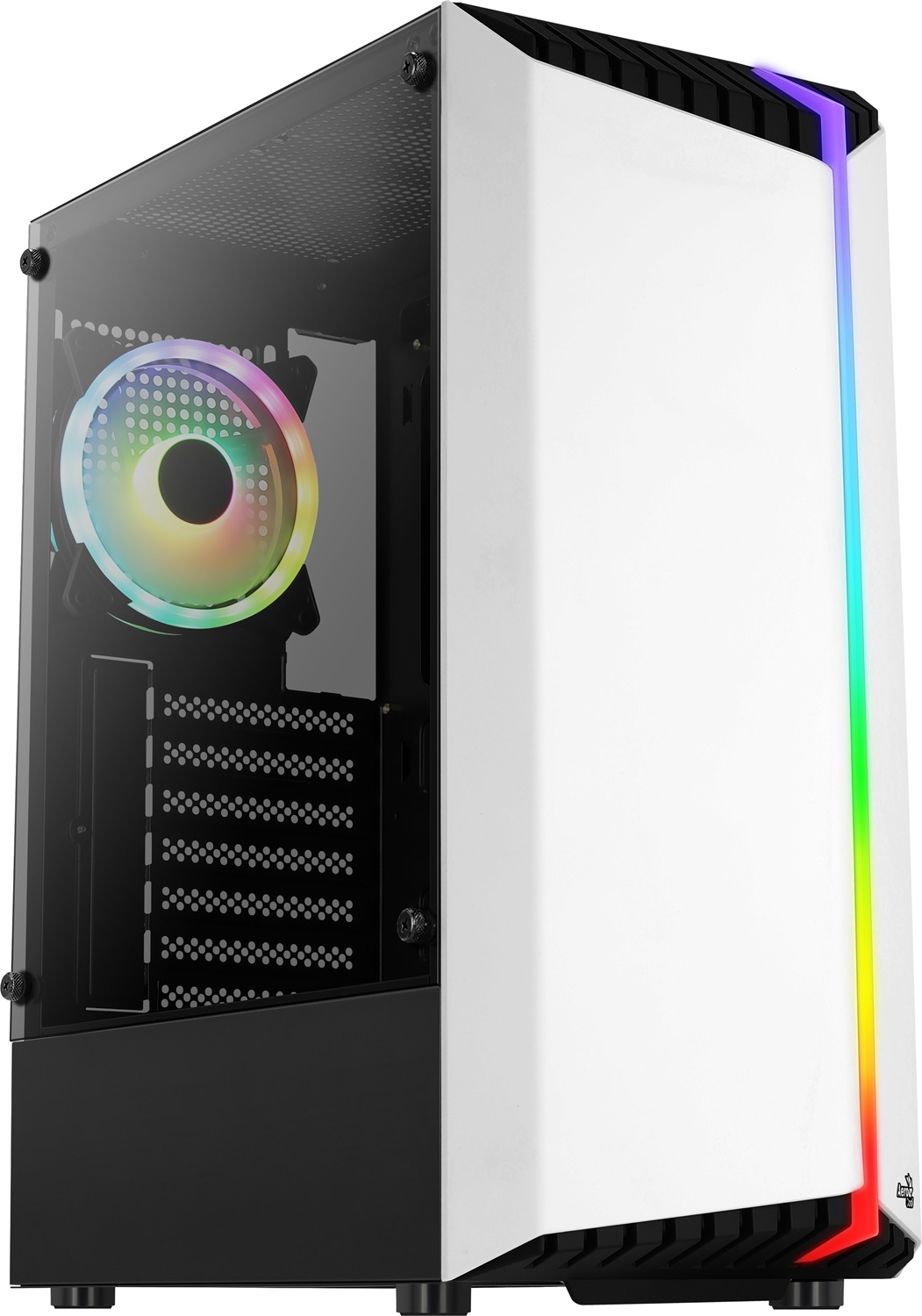 Aerocool Bionic Midi Tower Bianco - Compatibile ATX/micro ATX/Mini-ITX, ABS e SPCC, RGB, Vetro temperato