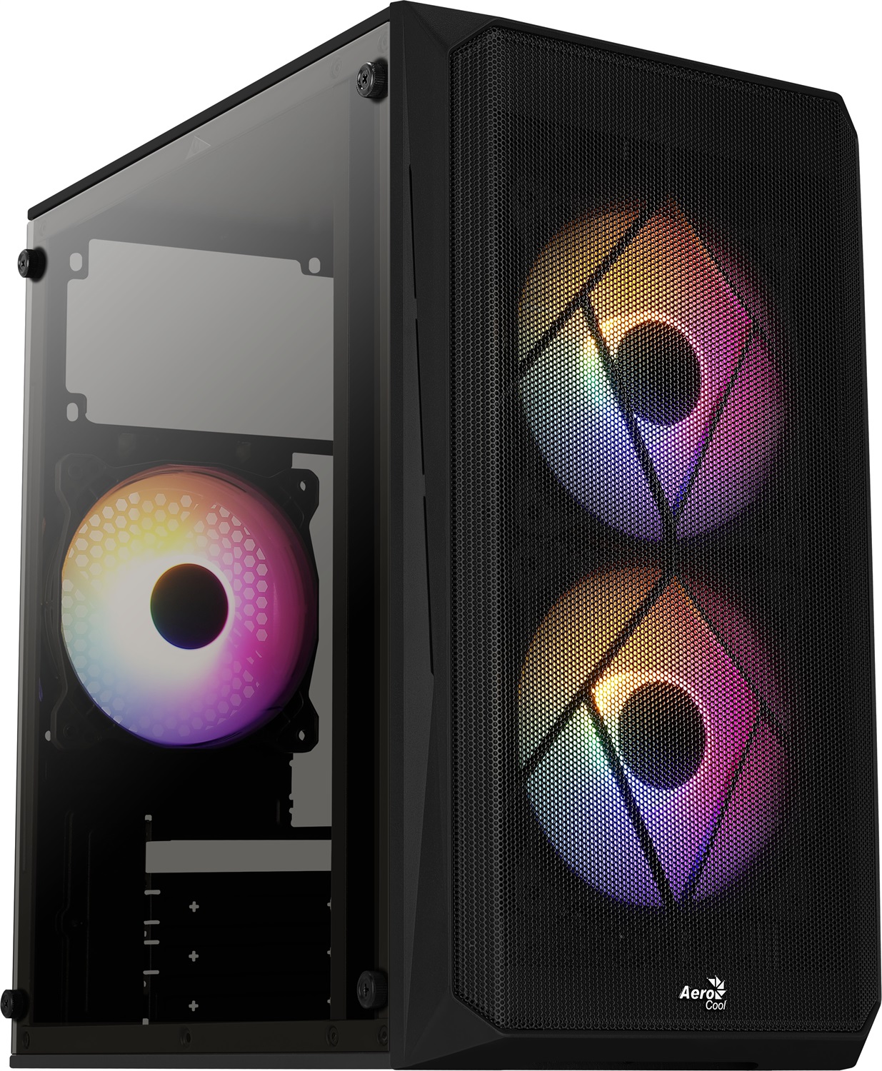 Aerocool CS107V2 Mini Tower PC Case Nero - Compatibile con micro ATX e Mini-ITX, in ABS e Acciaio
