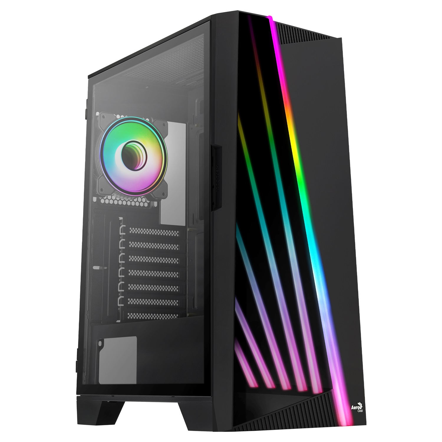 Aerocool Mirage Midi Tower Nero - Case PC con Design a Specchio in Vetro e Illuminazione ARGB