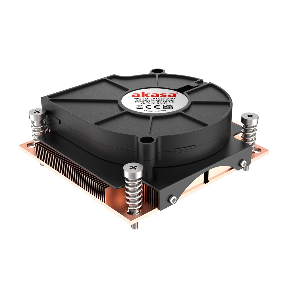 Akasa AK-CC7401BP01 Raffreddatore d'aria 7,5 cm per CPU, compatibile con Sockel LGA 1700, 18 dB