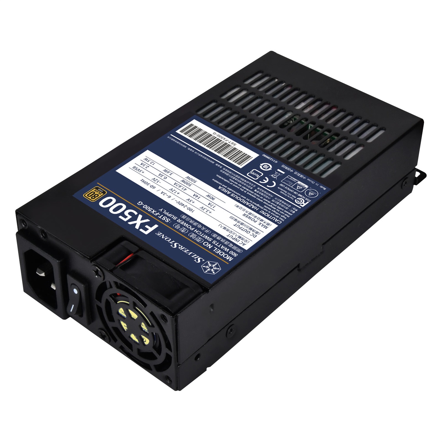 SilverStone FX500 Alimentatore 500W 80 PLUS Gold Flex ATX Nero - 20 4 pin ATX