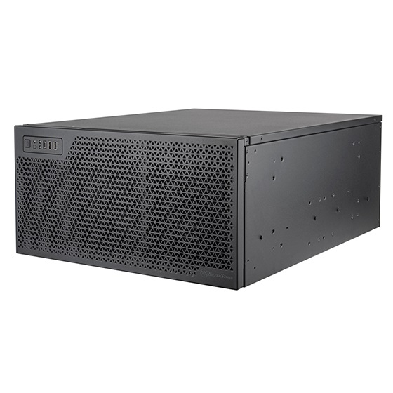 Silverstone SST-RM52 Chassis Server 5U Nero - Compatibile con schede madri SSI-EEB, Spazio per due radiatori da 360 mm, Interfaccia USB di tipo C