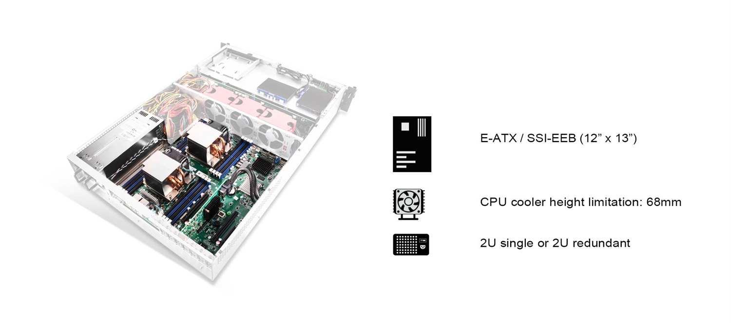 SilverStone Technology SST-RM22-308 Server Rack per 8 HDD/SSD 2.5/3.5