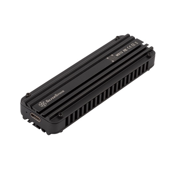 SilverStone Technology SST-MS12 - Box Esterno SSD M.2 USB 3.2 Gen 2x2 fino a 20 Gbps, Compatibile con SSD M.2 22x42/60/80 mm