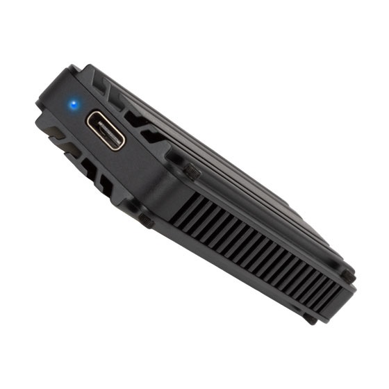 SilverStone Technology SST-MS12 - Box Esterno SSD M.2 USB 3.2 Gen 2x2 fino a 20 Gbps, Compatibile con SSD M.2 22x42/60/80 mm