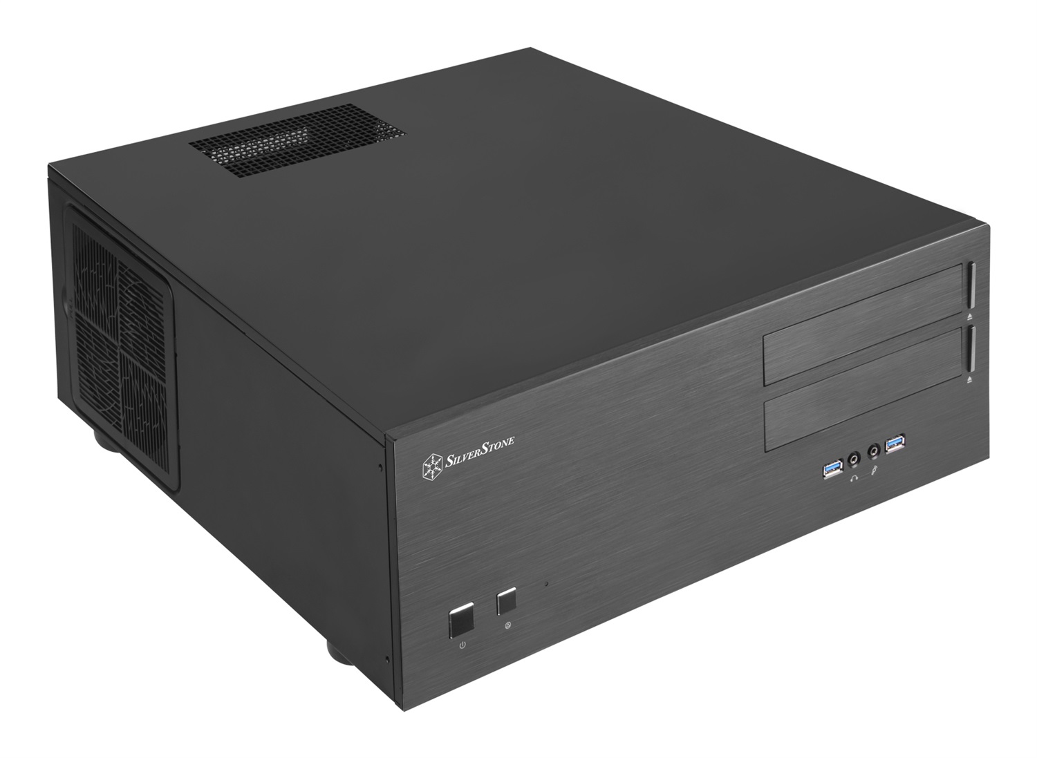 SilverStone SST-GD08B HTPC Big-Tower Nero con USB 3.0, supporto schede madri ATX e filtri anti-polvere
