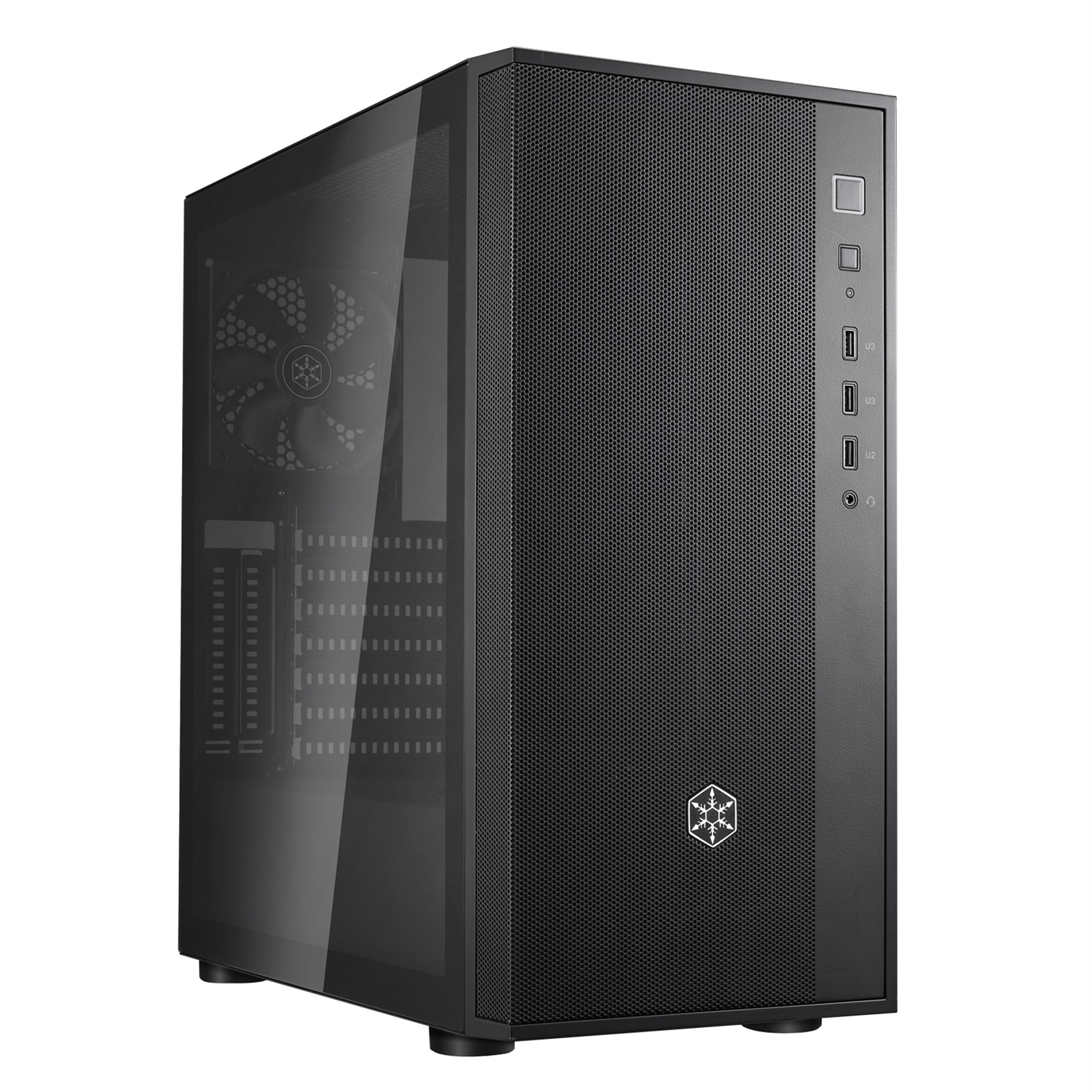Silverstone FARA R1 V2 Midi Tower Nero con Vetro Temperato e Pannello Frontale Mesh