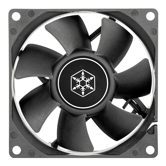 Silverstone FN80 Ventilatore 80 mm Nero - Alta Efficienza, Basso Rumore, Cuscinetto Idraulico