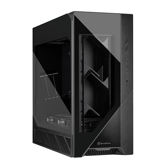 Silverstone SST-ALF2B-G Case per Computer Nero con Alimentazione 1200 W, Supporto ATX e Ventole Air Penetrator