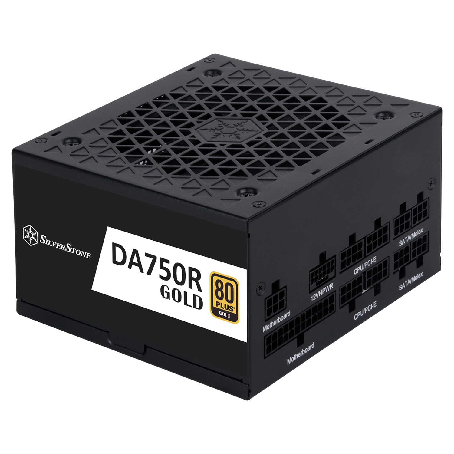 Silverstone SST-DA750R-GMA Alimentatore ATX 750W 80 PLUS Gold Completamente Modulare con 1x12-Pin ATX3.0 e 4x PCIe, Nero