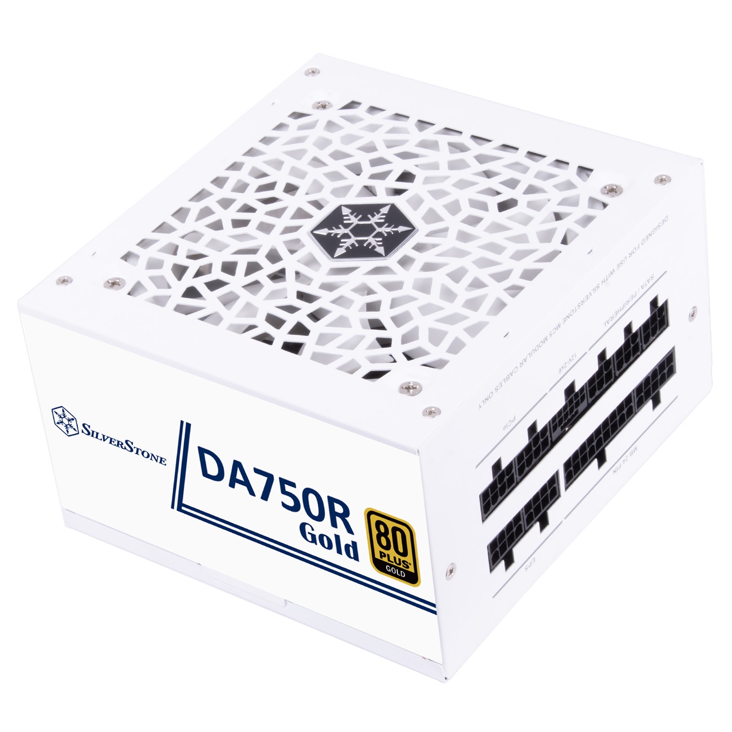 SilverStone DA750R Gold Alimentatore ATX 750W 80 PLUS Gold Modulare con 1x 12-Pin ATX3.0 e 4x PCIe, Bianco