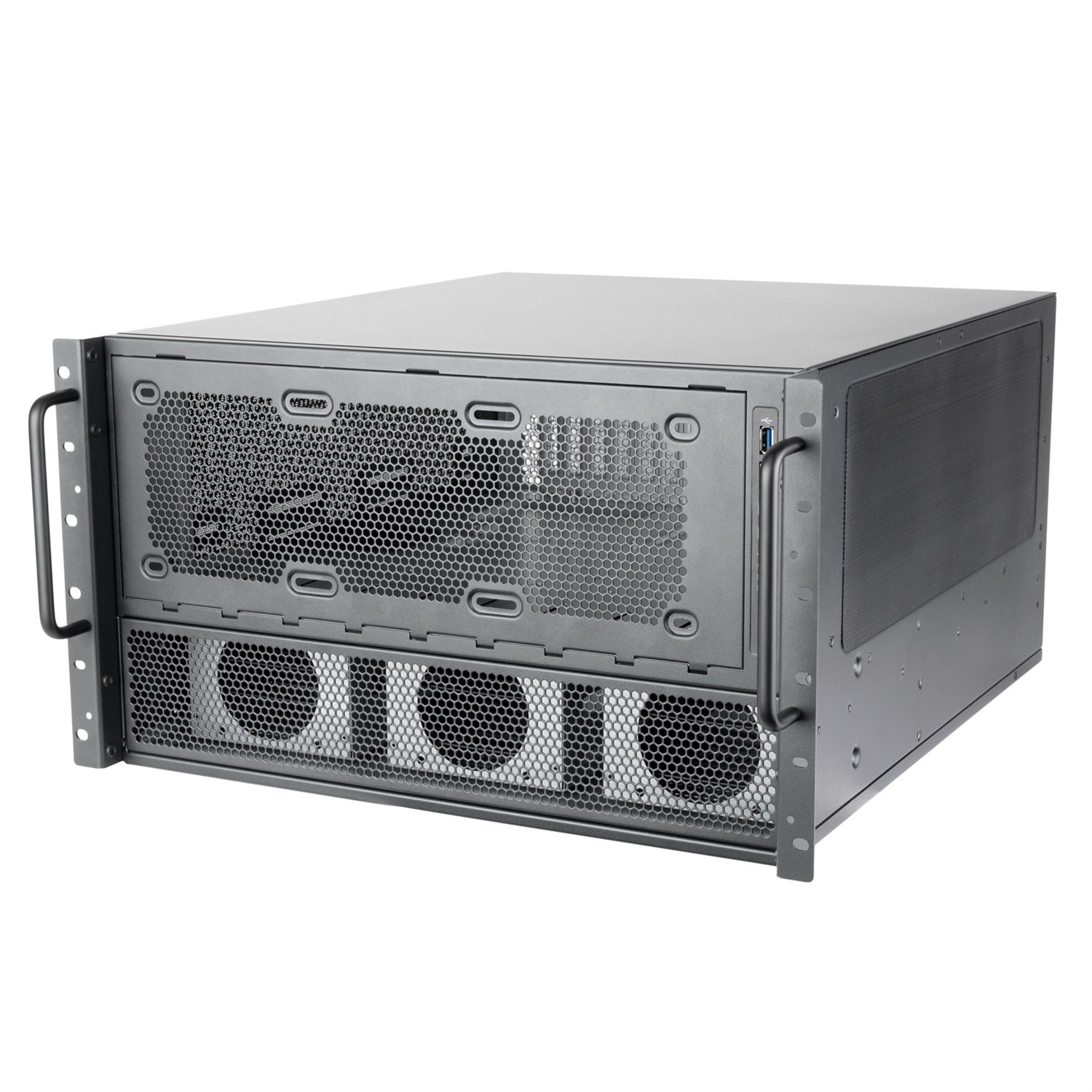 Silverstone RM600 Supporto Nero - Enclosure Rack 6U con Doppia Alimentazione e Supporto per 3 Dissipatori da 360 mm