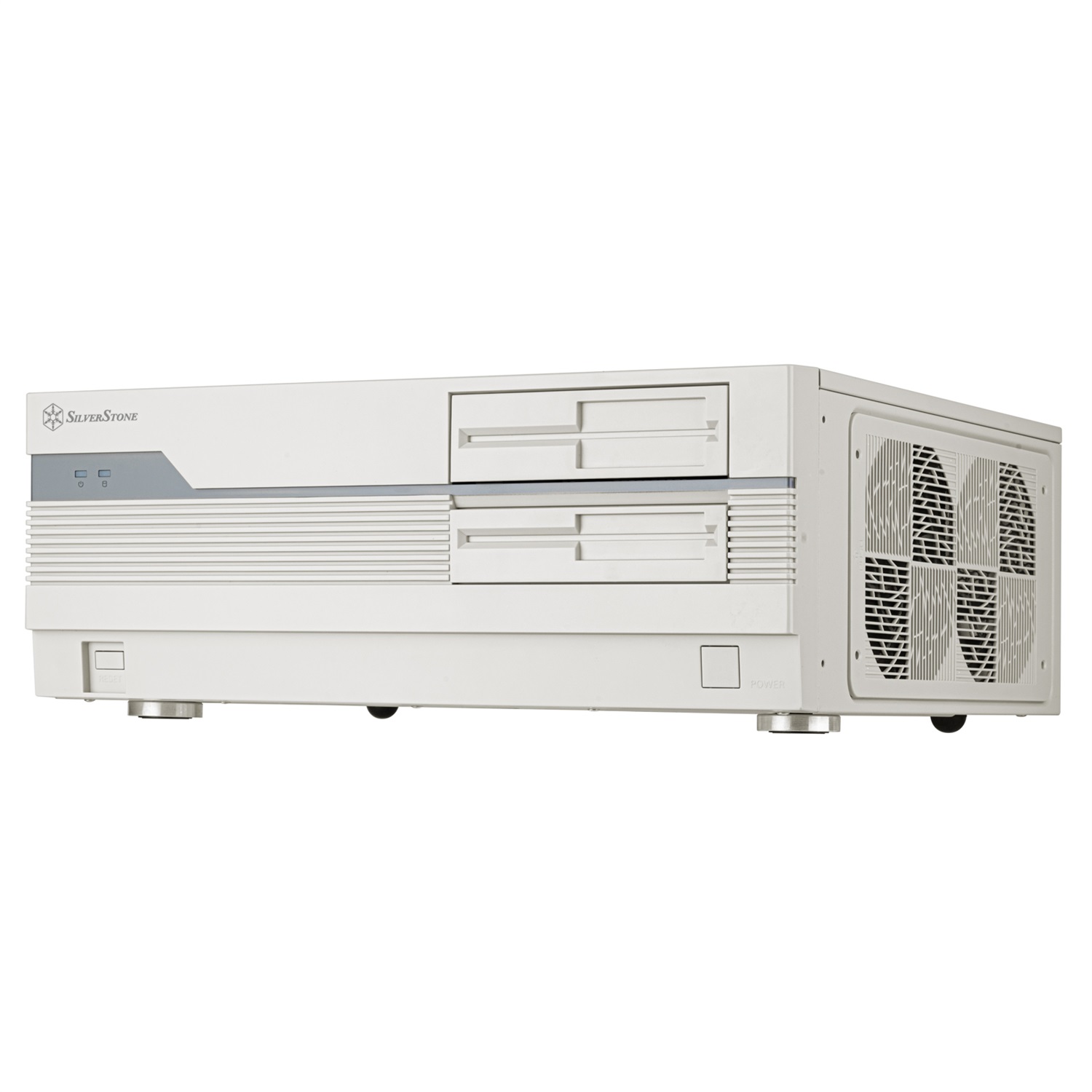 Silverstone Technology SST-FLP01W - Case HTPC ATX Bianco in stile retrò con USB Type-C