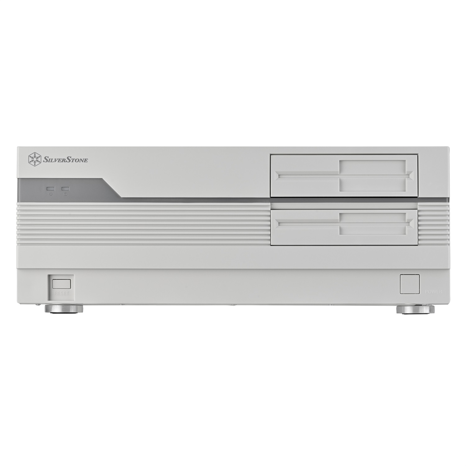 Silverstone Technology SST-FLP01W - Case HTPC ATX Bianco in stile retrò con USB Type-C