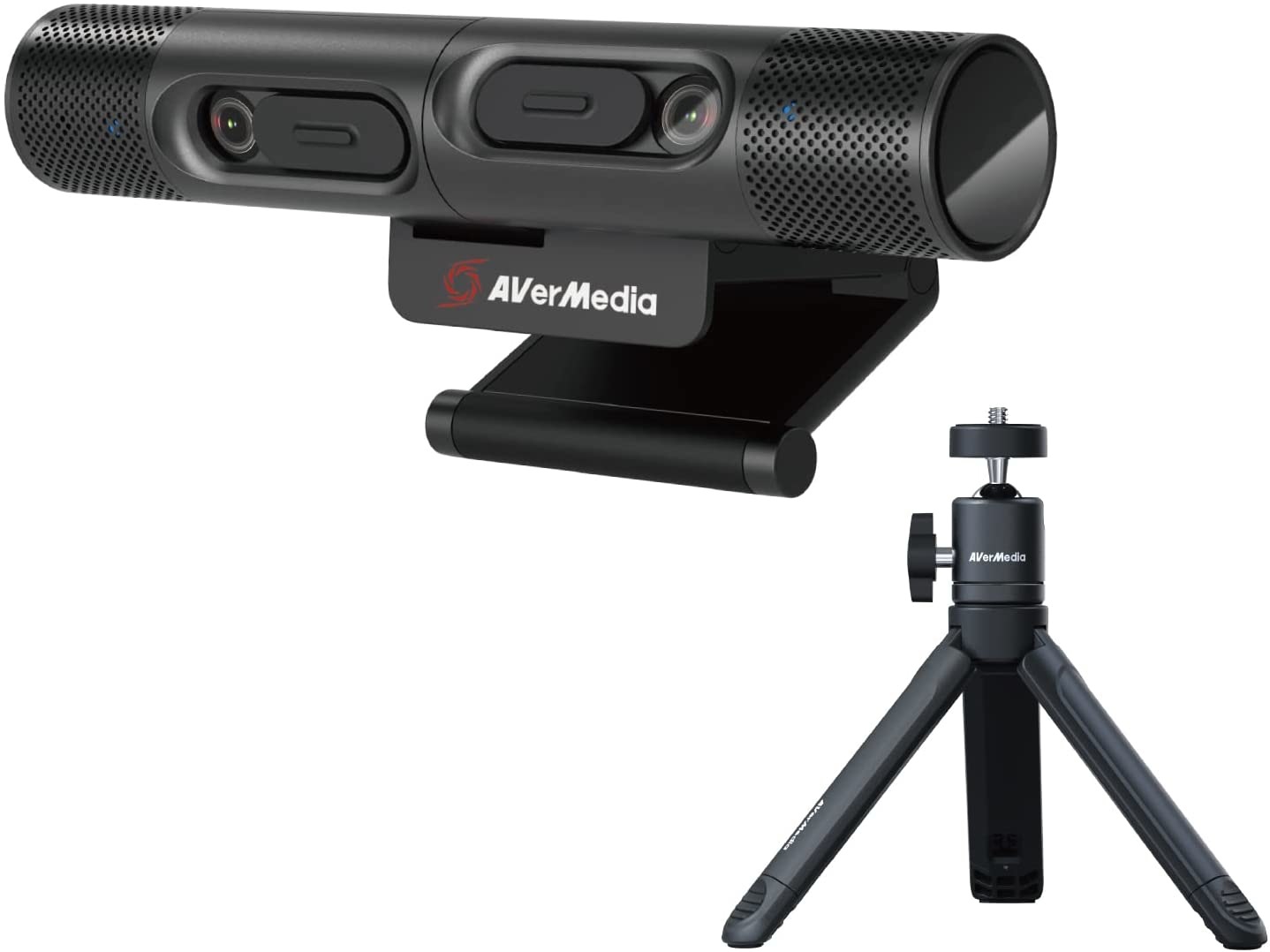AVerMedia PW313D DualCam Webcam 5 MP con Autofocus, Microfono Integrato, Risoluzione 2592 x 1944 Pixel, USB 2.0, Nero