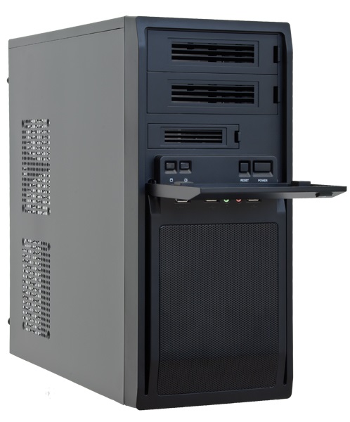 Chieftec LG-01B-OP Case Midi Tower Nero - Supporto ATX e Micro-ATX, Ventole 80/120 mm