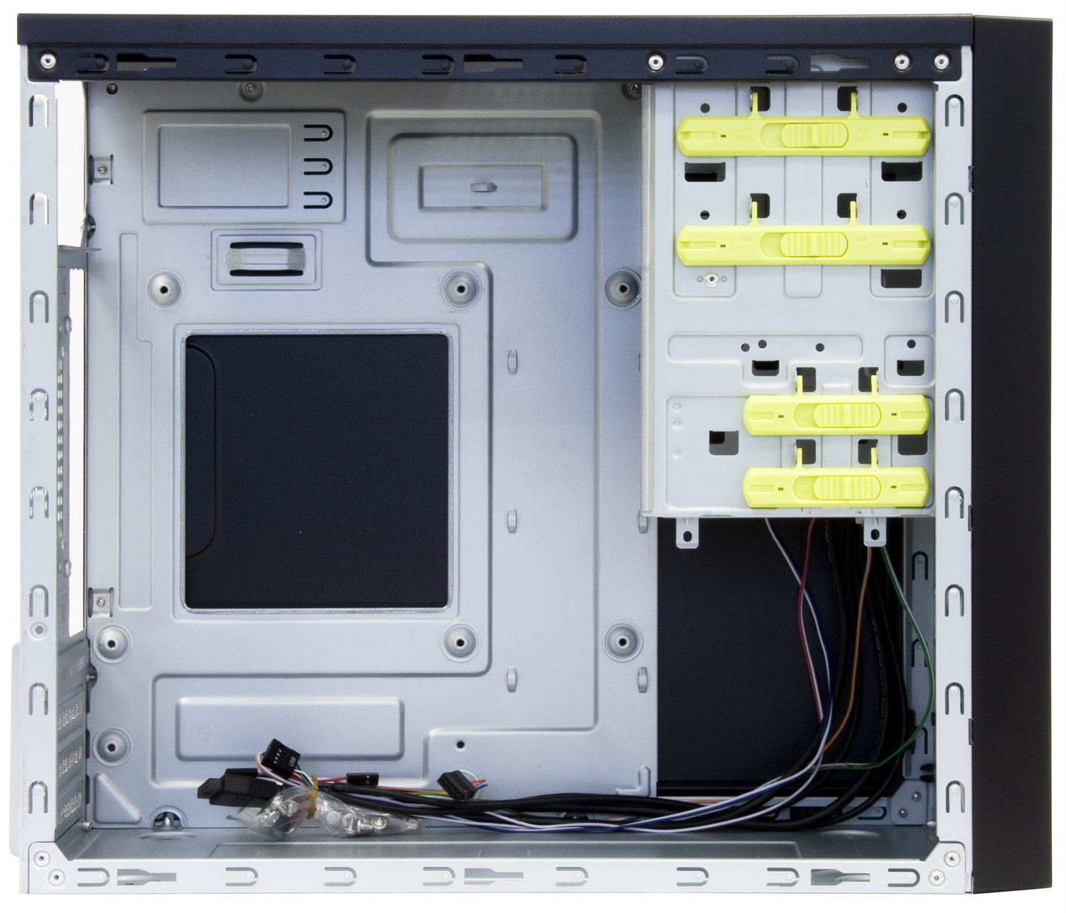 Chieftec CT-01B-OP Mini Tower PC Case Nero con Mesh, Supporto Ventole 80/90/120mm, USB 3.0 e Audio