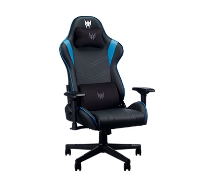 Acer Predator Gaming Chair Rift PGC010 - Sedia da Gaming Ergonomica Imbottita Nero e Blu con Braccioli 4D, Peso Massimo 120kg