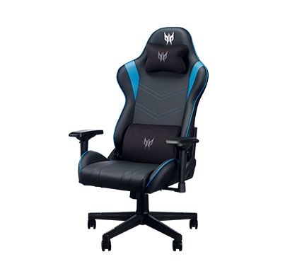 Acer Predator Gaming Chair Rift PGC010 - Sedia da Gaming Ergonomica Imbottita Nero e Blu con Braccioli 4D, Peso Massimo 120kg