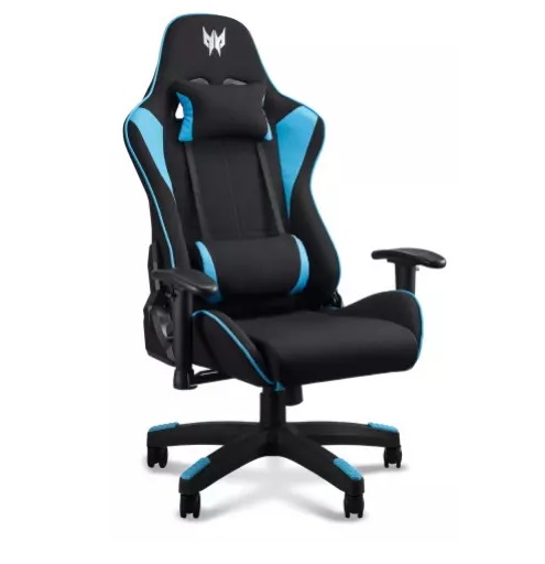Acer Predator Poltrona per Gaming Ergonomica Nero e Blu, Supporto Lombare e Poggiatesta Rimovibili, Fino a 150 kg