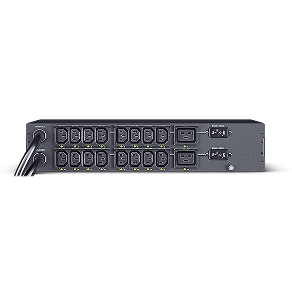 CyberPower PDU44302 Unità di Distribuzione dell'Energia (PDU) 18 Presa AC 2U Nero - DUAL-BANK SWITCHED AUTOMATIC - TRANSFER SWITCH (ATS) 32A 16XC13