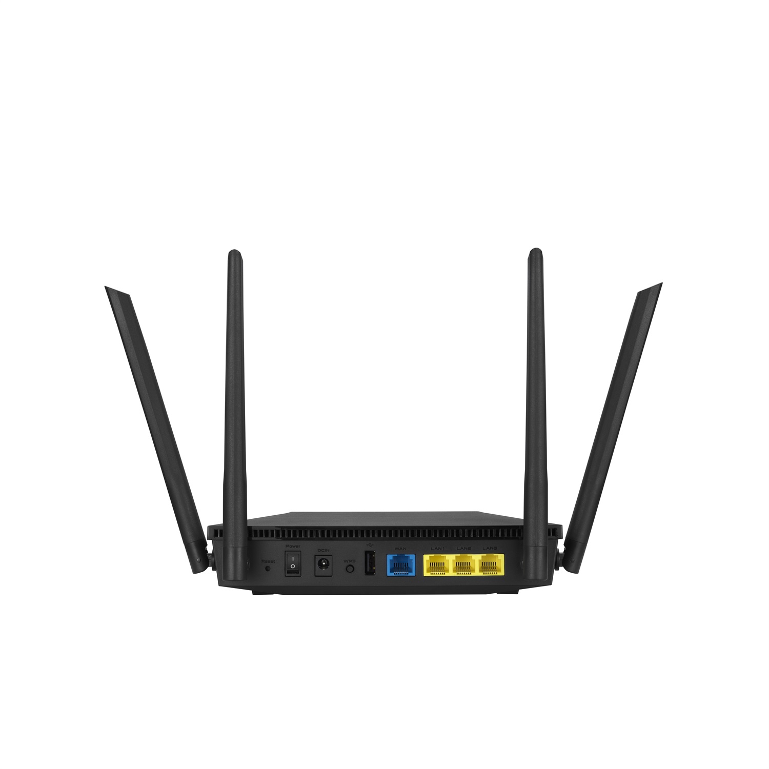 ASUS RT-AX53U Router Wireless Gigabit AX1800 Wi-Fi 6 Dual-Band (2.4 GHz/5 GHz) con 4 Porte LAN e Mobile Tethering - Nero