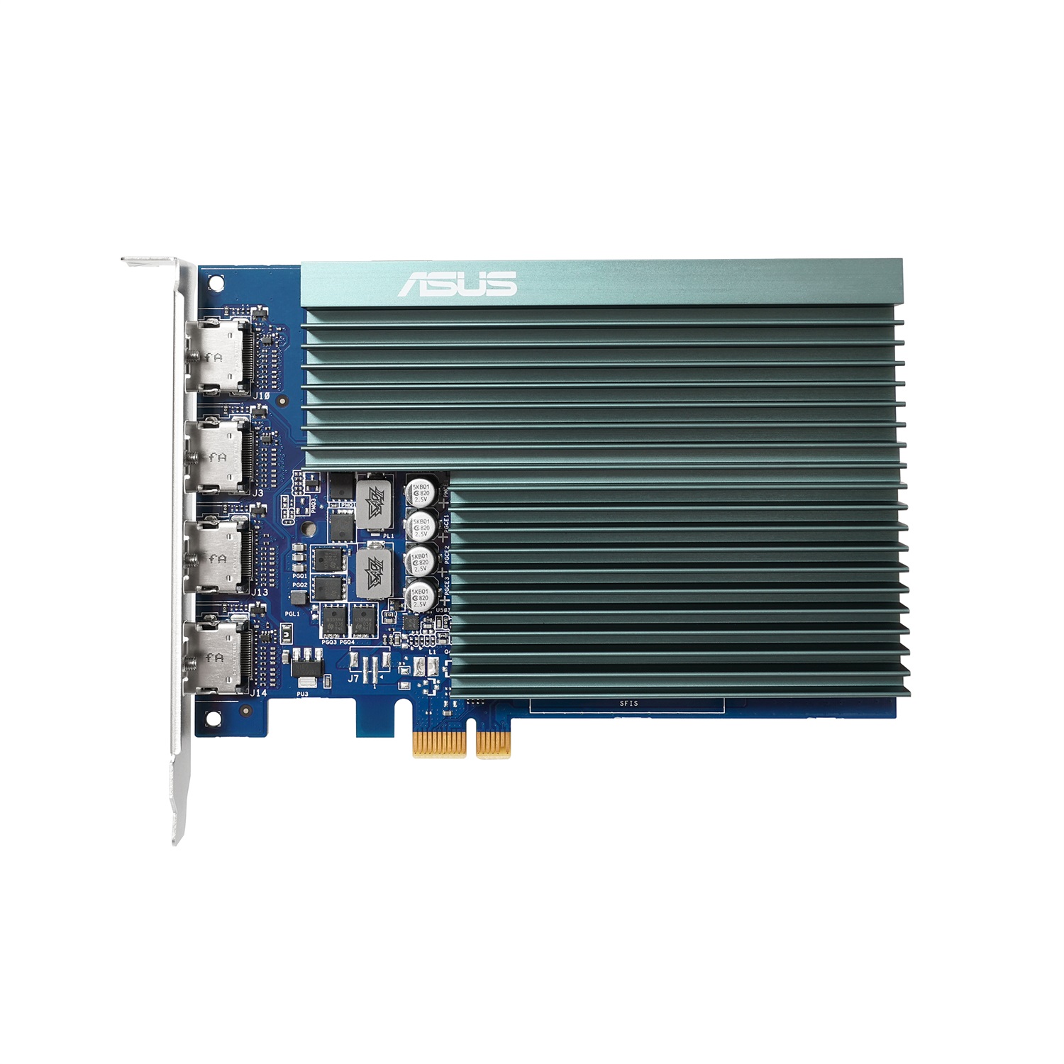 ASUS GT730-4H-SL-2GD5 NVIDIA GeForce GT 730 2 GB GDDR5 - 4 porte HDMI, raffreddamento passivo, risoluzione 3840 x 2160
