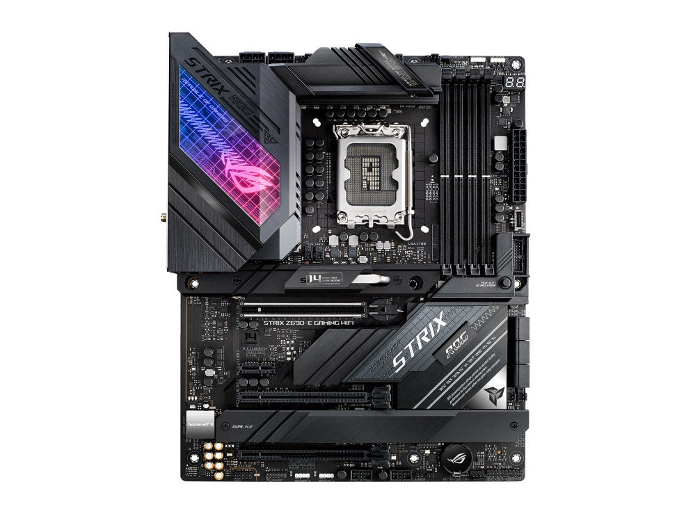 ASUS ROG STRIX Z690-E GAMING WIFI Scheda Madre ATX LGA 1700, Intel Z690, DDR5, PCI 5.0, WiFi 6E, 4x M.2, Aura Sync RGB