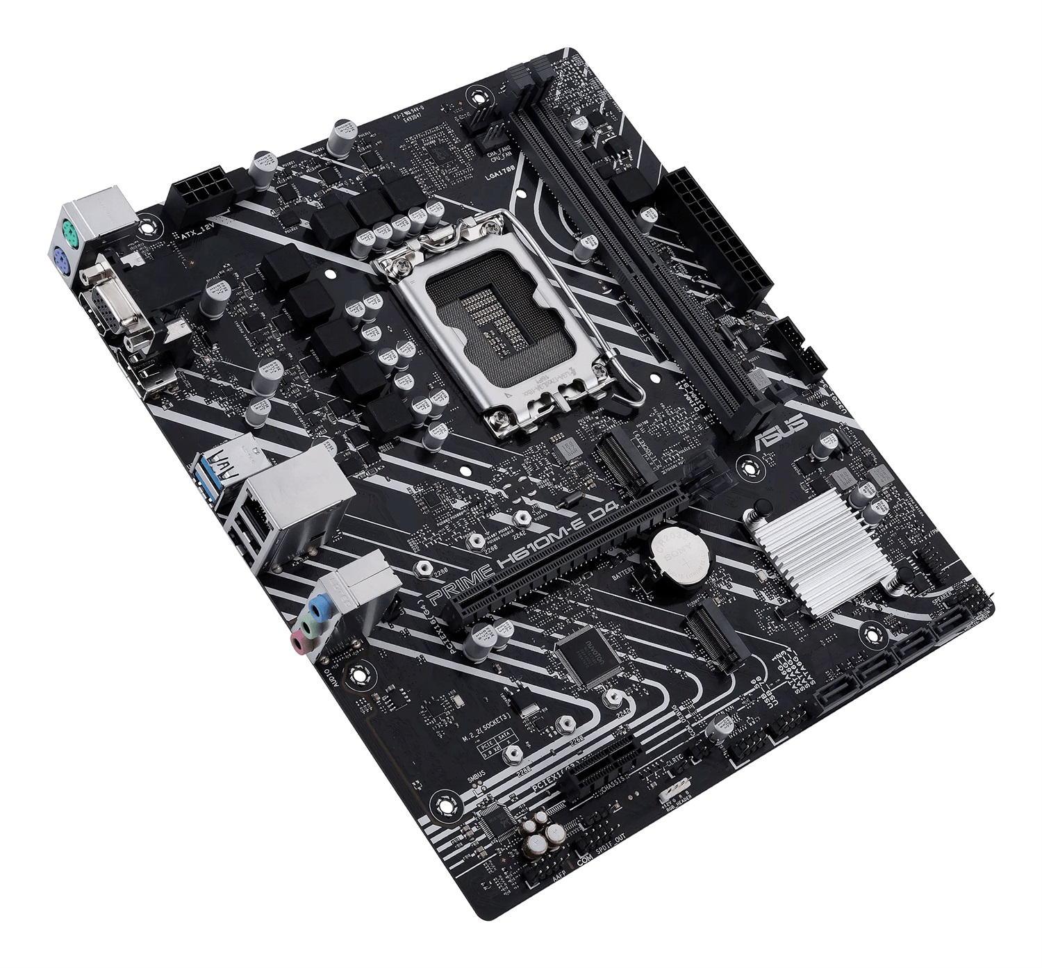 ASUS PRIME H610M-E D4-CSM Scheda Madre micro ATX Intel H610 LGA 1700, DDR4, PCIe 4.0, Realtek 1Gb Ethernet, 7.1 Surround, 2x M.2, 4x SATA 6GB/s, USB 3.2 Gen 1