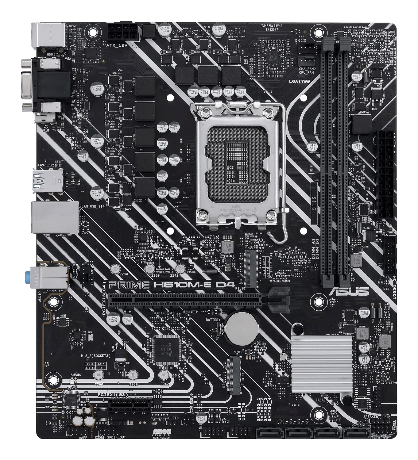 ASUS PRIME H610M-E D4-CSM Scheda Madre micro ATX Intel H610 LGA 1700, DDR4, PCIe 4.0, Realtek 1Gb Ethernet, 7.1 Surround, 2x M.2, 4x SATA 6GB/s, USB 3.2 Gen 1