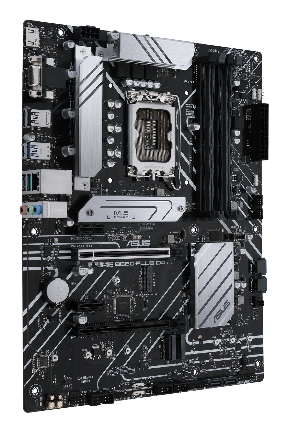 ASUS PRIME B660-PLUS D4 Scheda Madre ATX Intel B660 LGA 1700 DDR4, 128 GB, PCIe 4.0, 3x M.2, Realtek 2.5Gb LAN, USB 3.2 Gen 2x2