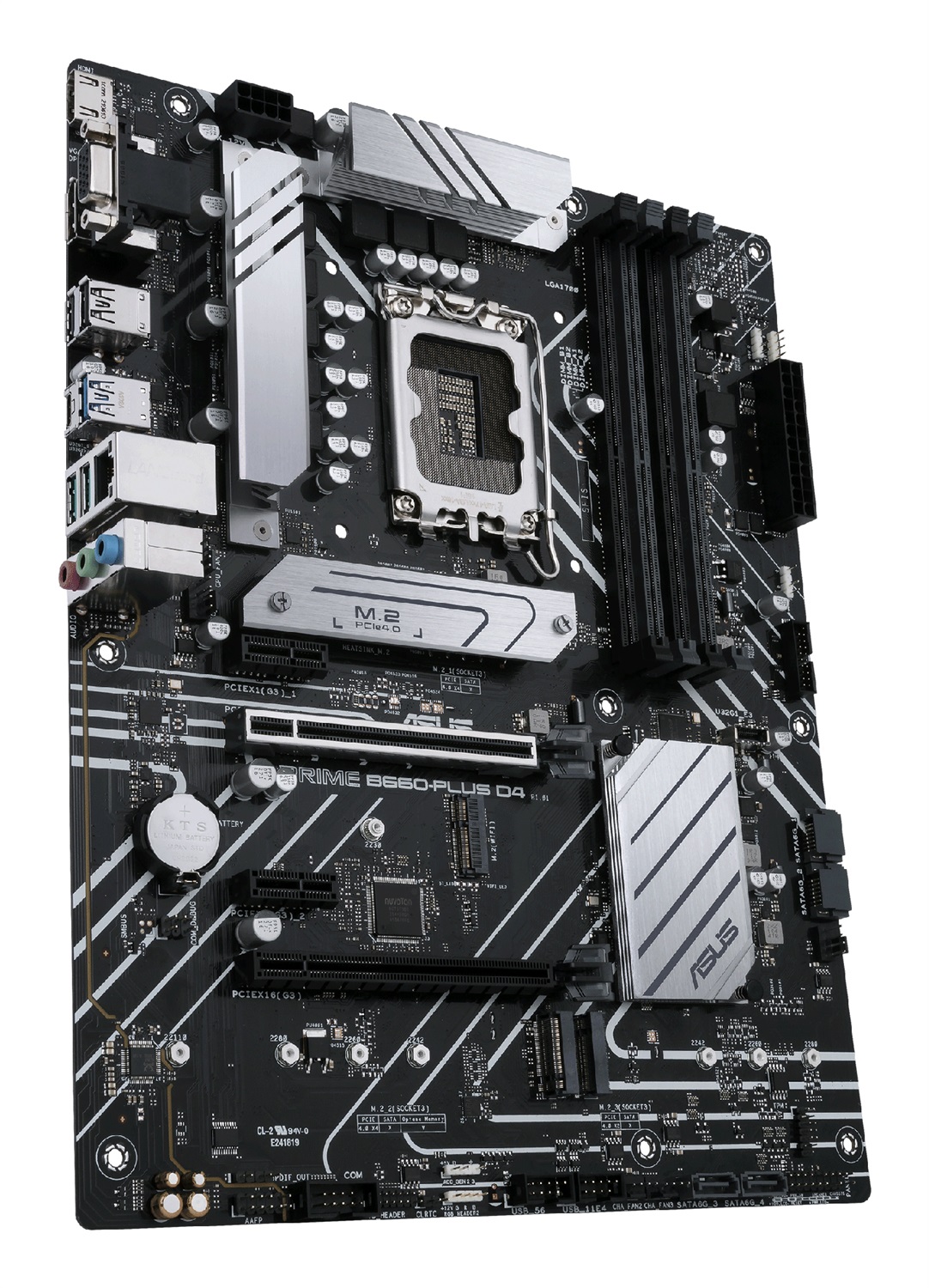 ASUS PRIME B660-PLUS D4 Scheda Madre ATX Intel B660 LGA 1700 DDR4, 128 GB, PCIe 4.0, 3x M.2, Realtek 2.5Gb LAN, USB 3.2 Gen 2x2