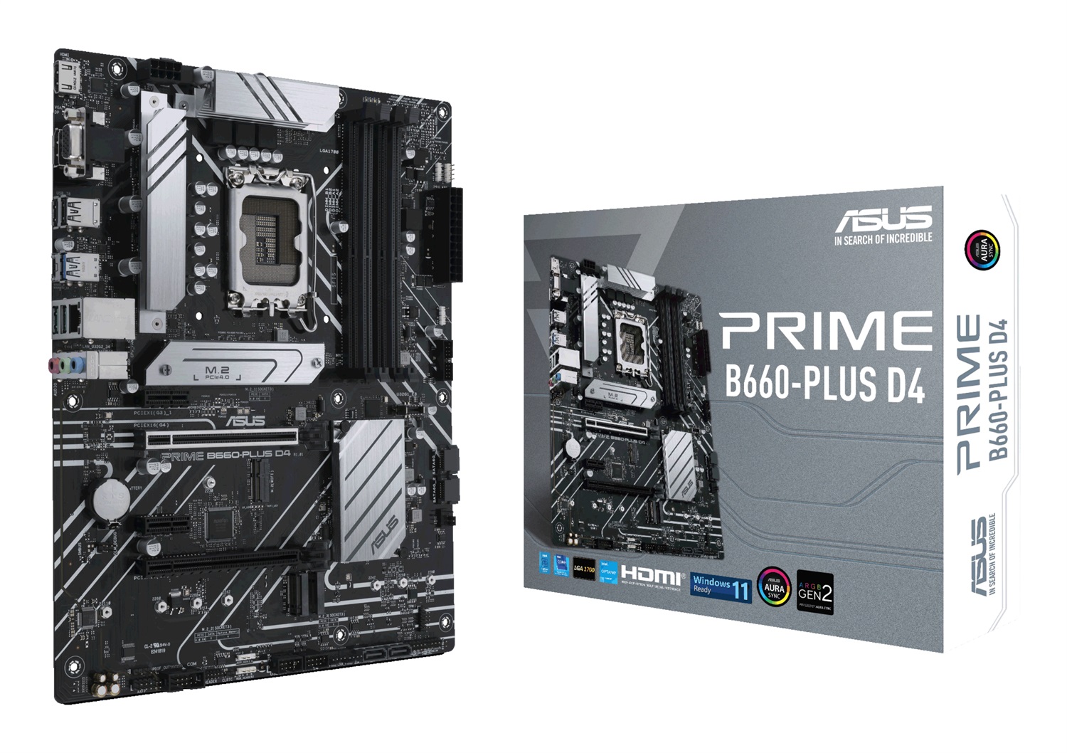 ASUS PRIME B660-PLUS D4 Scheda Madre ATX Intel B660 LGA 1700 DDR4, 128 GB, PCIe 4.0, 3x M.2, Realtek 2.5Gb LAN, USB 3.2 Gen 2x2