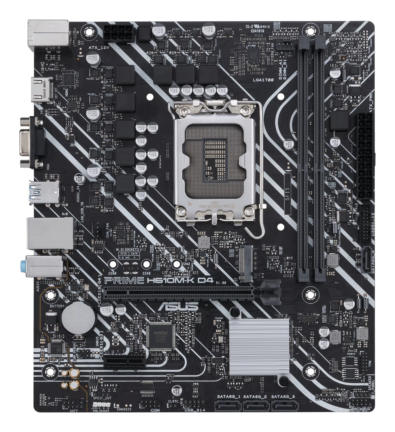 ASUS PRIME H610M-K D4 Scheda Madre micro ATX Intel H610 LGA 1700 DDR4, 64 GB, PCIe 4.0, M.2, USB 3.2, Realtek 1Gb Ethernet, Realtek 7.1 Surround