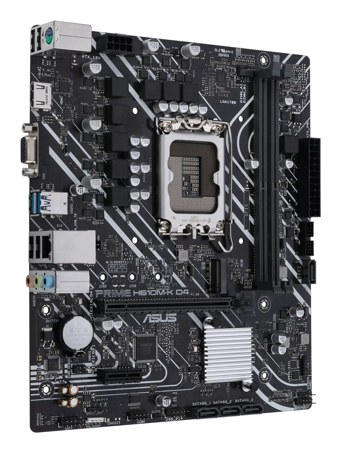 ASUS PRIME H610M-K D4 Scheda Madre micro ATX Intel H610 LGA 1700 DDR4, 64 GB, PCIe 4.0, M.2, USB 3.2, Realtek 1Gb Ethernet, Realtek 7.1 Surround