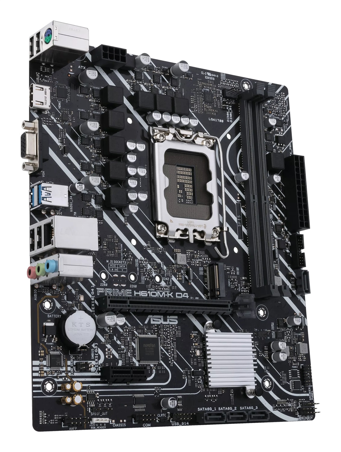 ASUS PRIME H610M-K D4 Scheda Madre micro ATX Intel H610 LGA 1700 DDR4, 64 GB, PCIe 4.0, M.2, USB 3.2, Realtek 1Gb Ethernet, Realtek 7.1 Surround